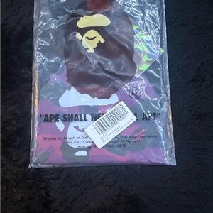 Bape Purple and Black Short Sleeve Tee